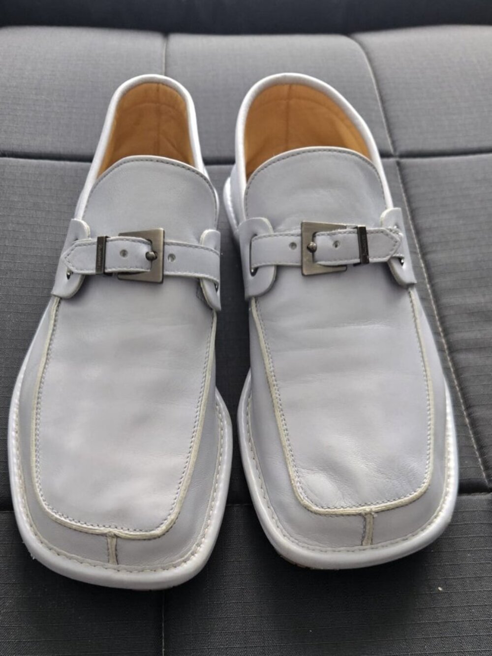 Cesare Pacciotti Relaxed loafers in softest ice blue leather size 38 W - Picture 9 of 11